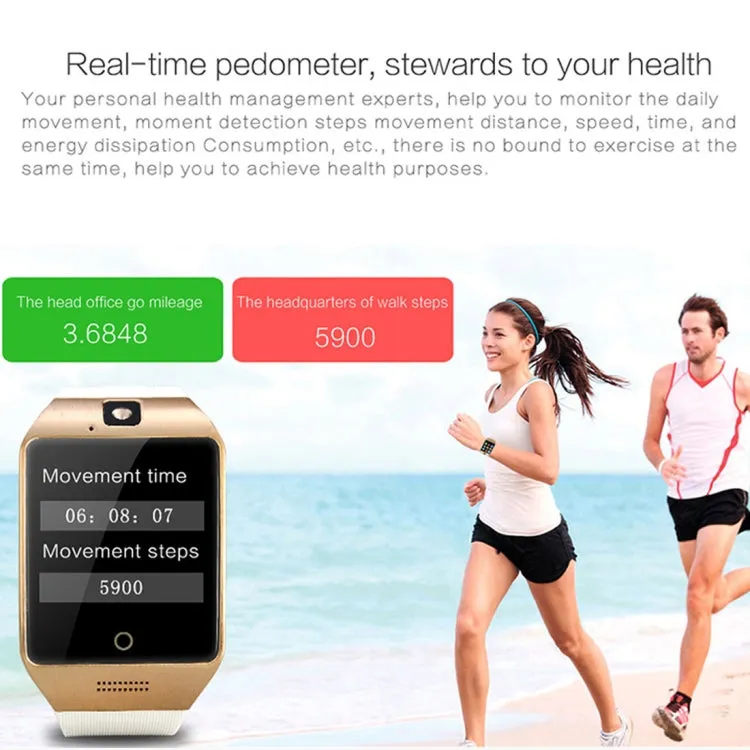 Q18S 1.54 inch IPS Screen MTK6260A Bluetooth 3.0 Smart Watch Phone, Pedometer / Sedentary Reminder / Sleeping Monitor  / Anti-Loss / Remote Camera / GSM / 0.3M Camera (White   Silver)