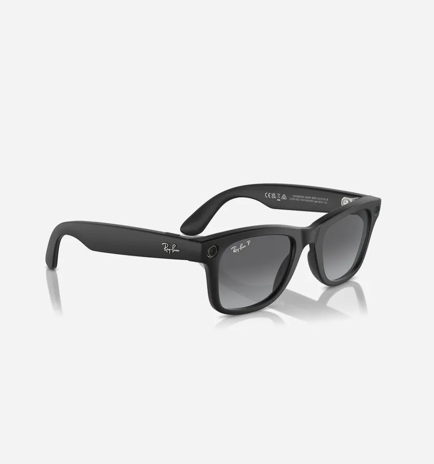 Ray Ban Meta Smart Glasses - Wayfarer Matte Black Graphite Lenses