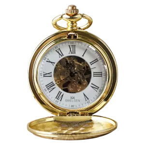 Royal Gold Double Hunter Mechanical Pocket Watch