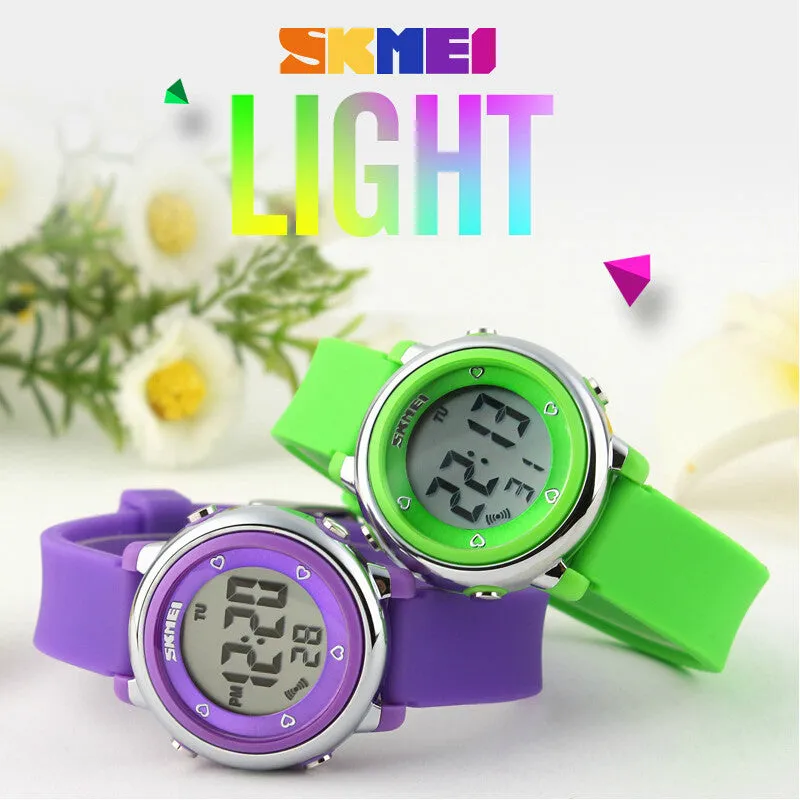 SKMEI Children watch LED Digital Sports Relojes Mujer Boys girls fashion Kids Cartoon Jelly Waterproof Relogio Feminino