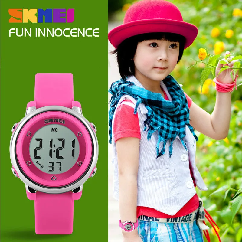 SKMEI Children watch LED Digital Sports Relojes Mujer Boys girls fashion Kids Cartoon Jelly Waterproof Relogio Feminino