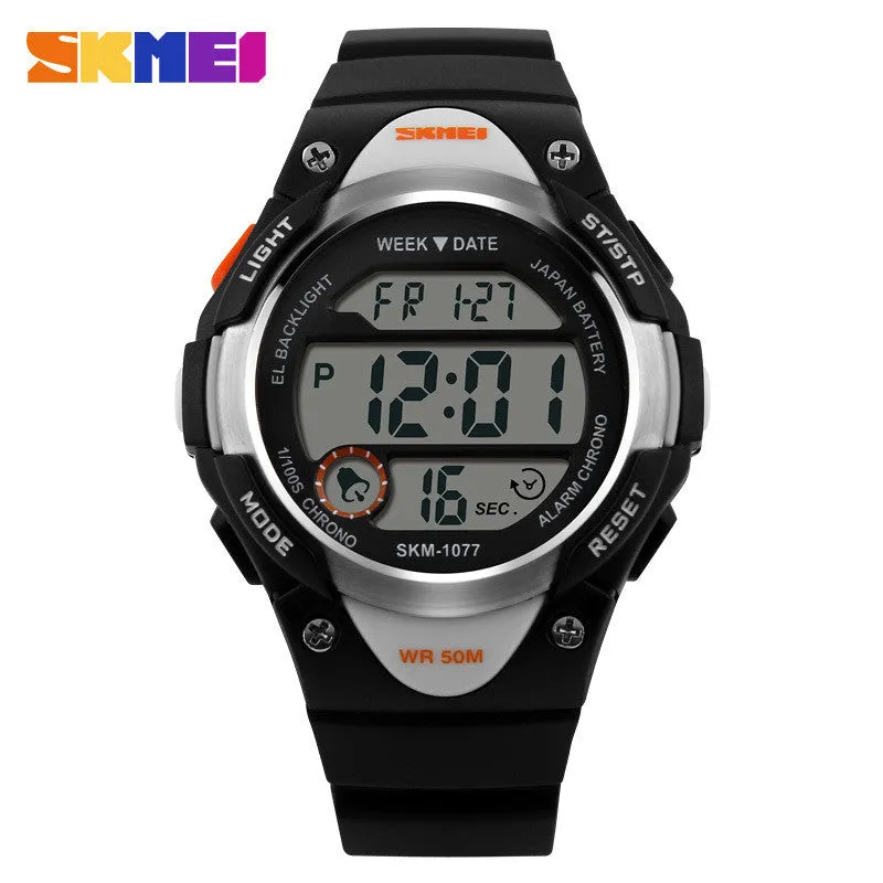 SKMEI Children Watches Cute Kids Watches Sports Cartoon Watch for Girls boys Rubber Children's Digital LED Wristwatches