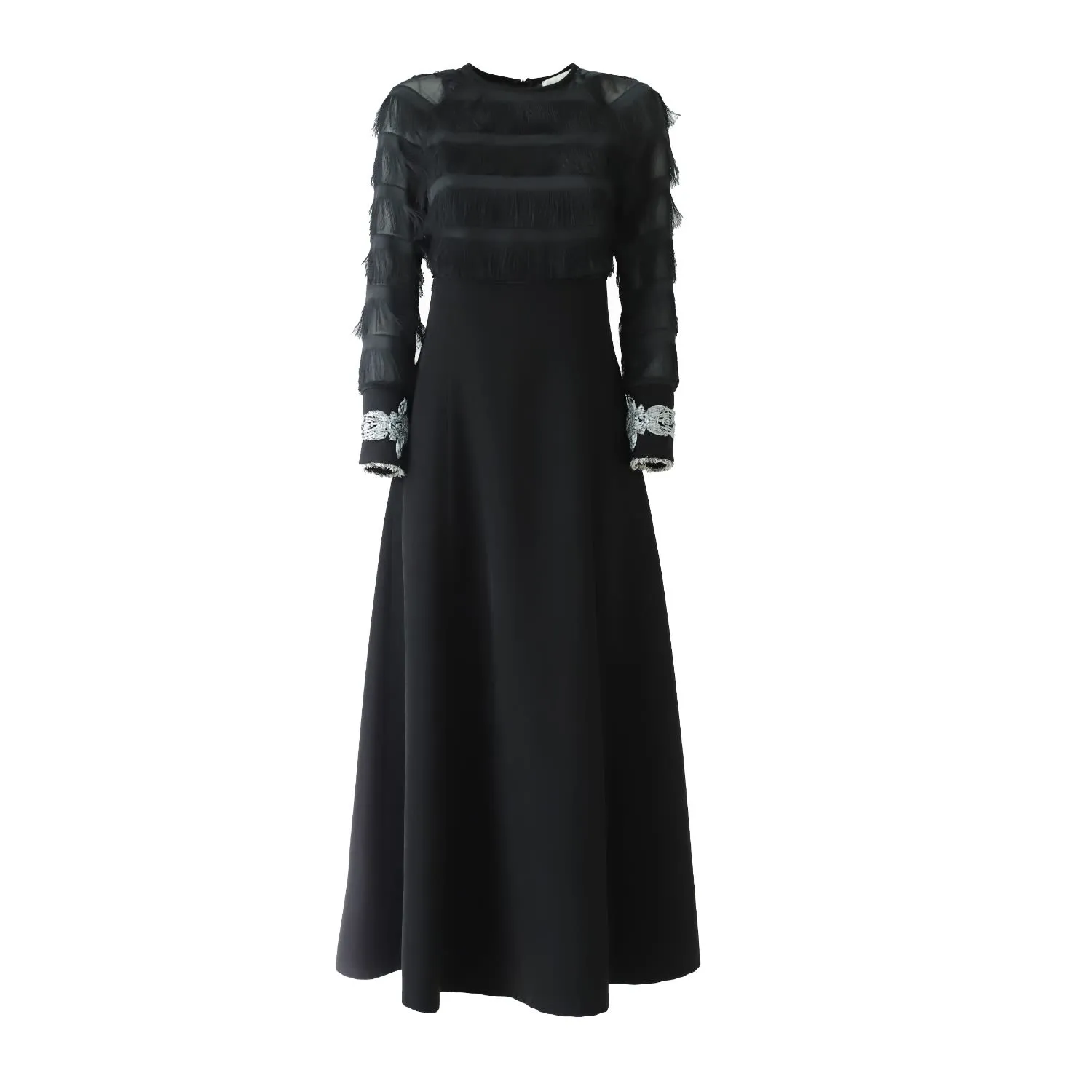 Smocked Waist Midi Dress Black