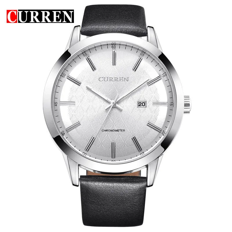 Top Luxury Brand CURREN Original Watches Men Sports Quartz Wrist Watch Black Leather Strap Military Waterproof Men Casual Watch