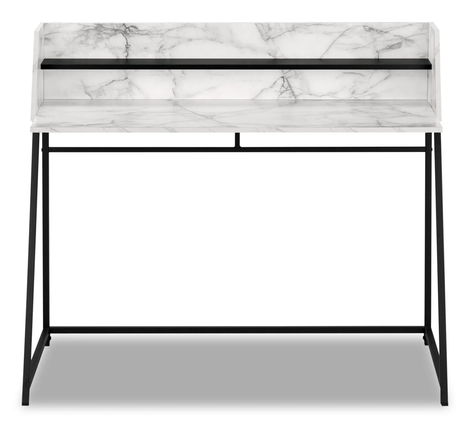 Vilas Desk - White Marble-Look