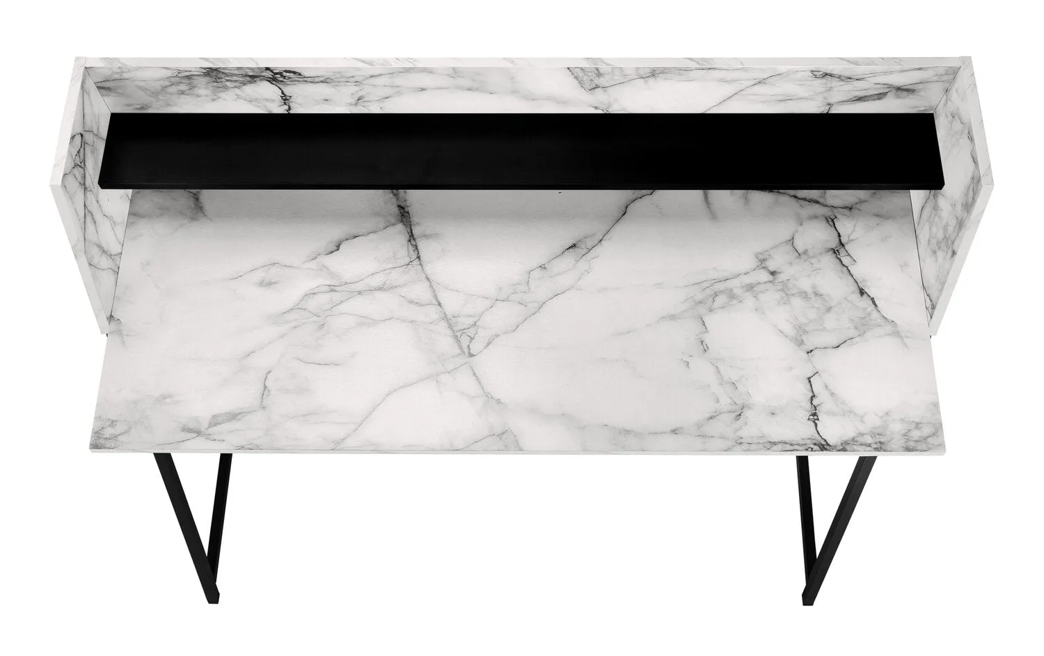 Vilas Desk - White Marble-Look