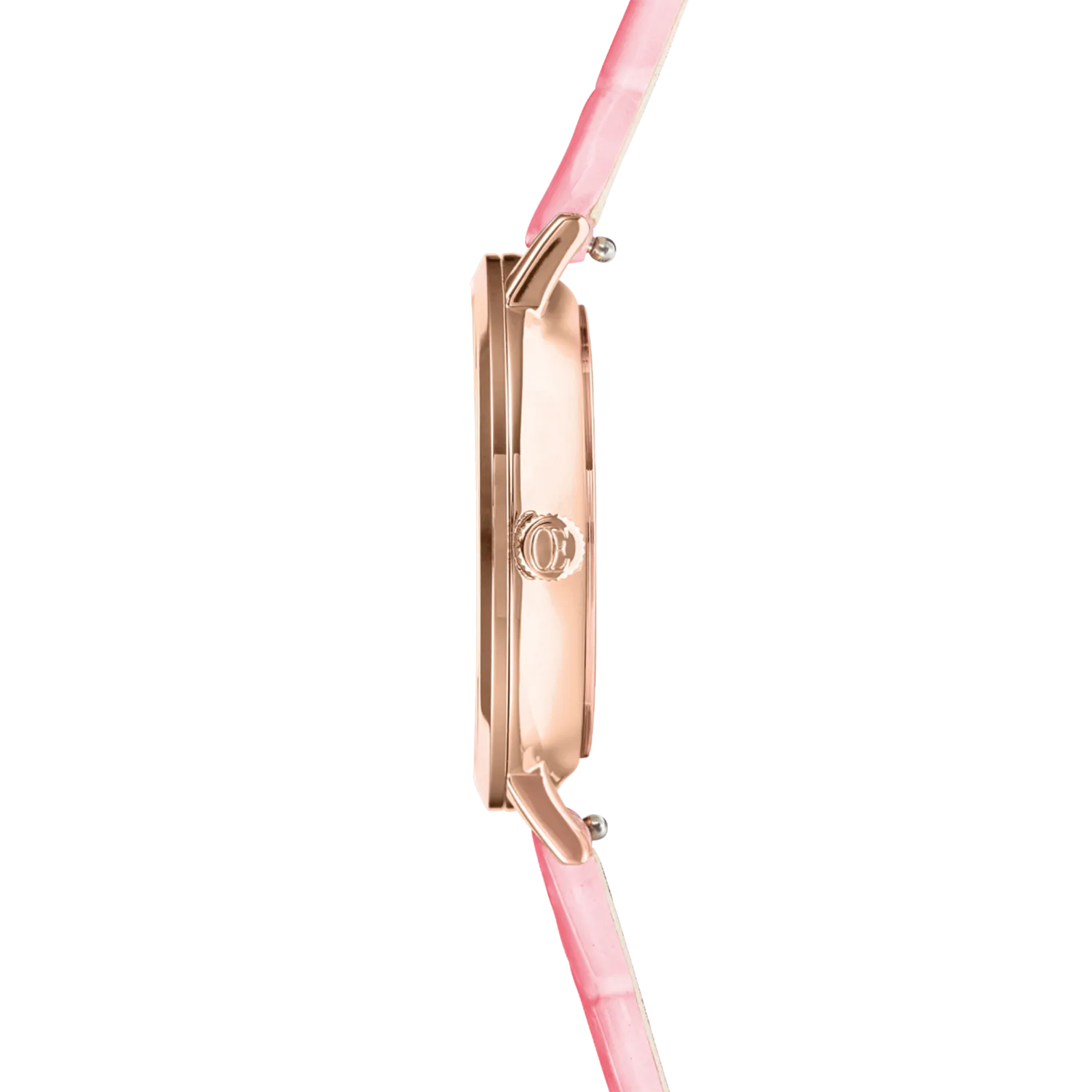 Watch Round Pastel Lovers Rose Gold Bracelet Leather Pink