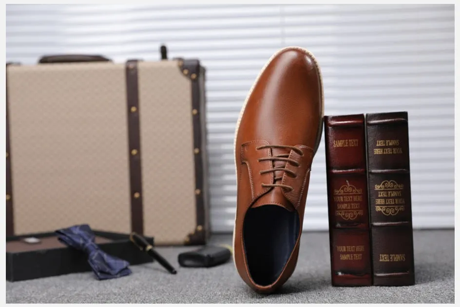 West Louis™ Casual Genuine Leather Business Elegant Shoes