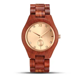 Women's Elegant Quartz Wood Watch