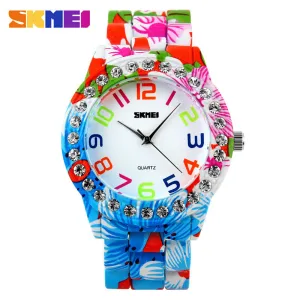 Women's Watches Luxury Brand Casual Quartz Watch Women Dress Wristwatch Female Flower Alloy Case