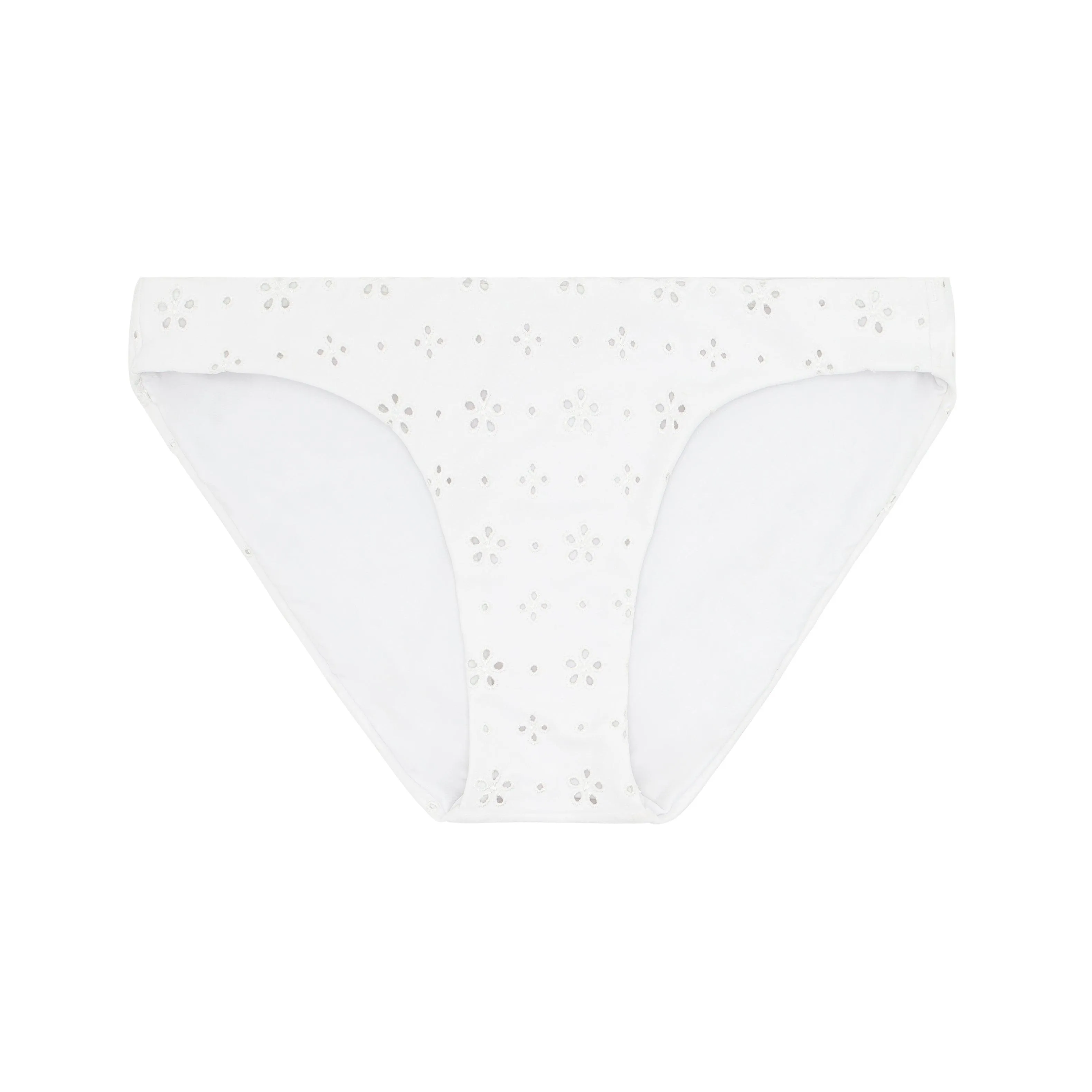 women's white eyelet bikini bottom