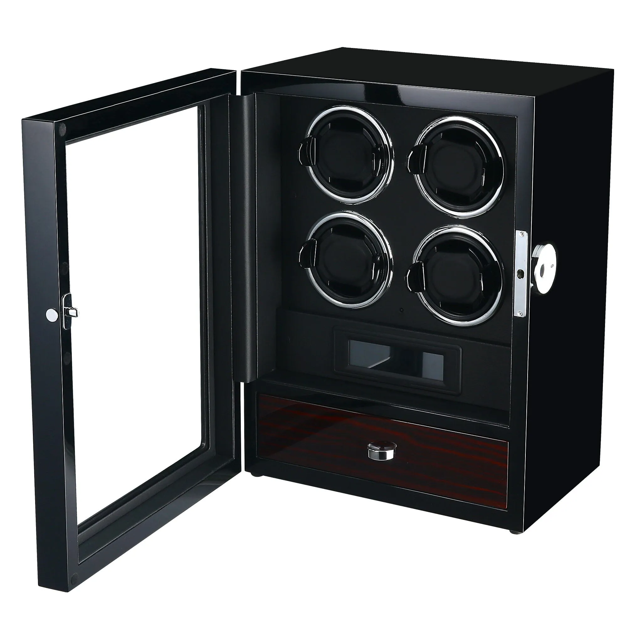 Yarra Quad Watch Winder for 4   Drawer with Fingerprint Lock